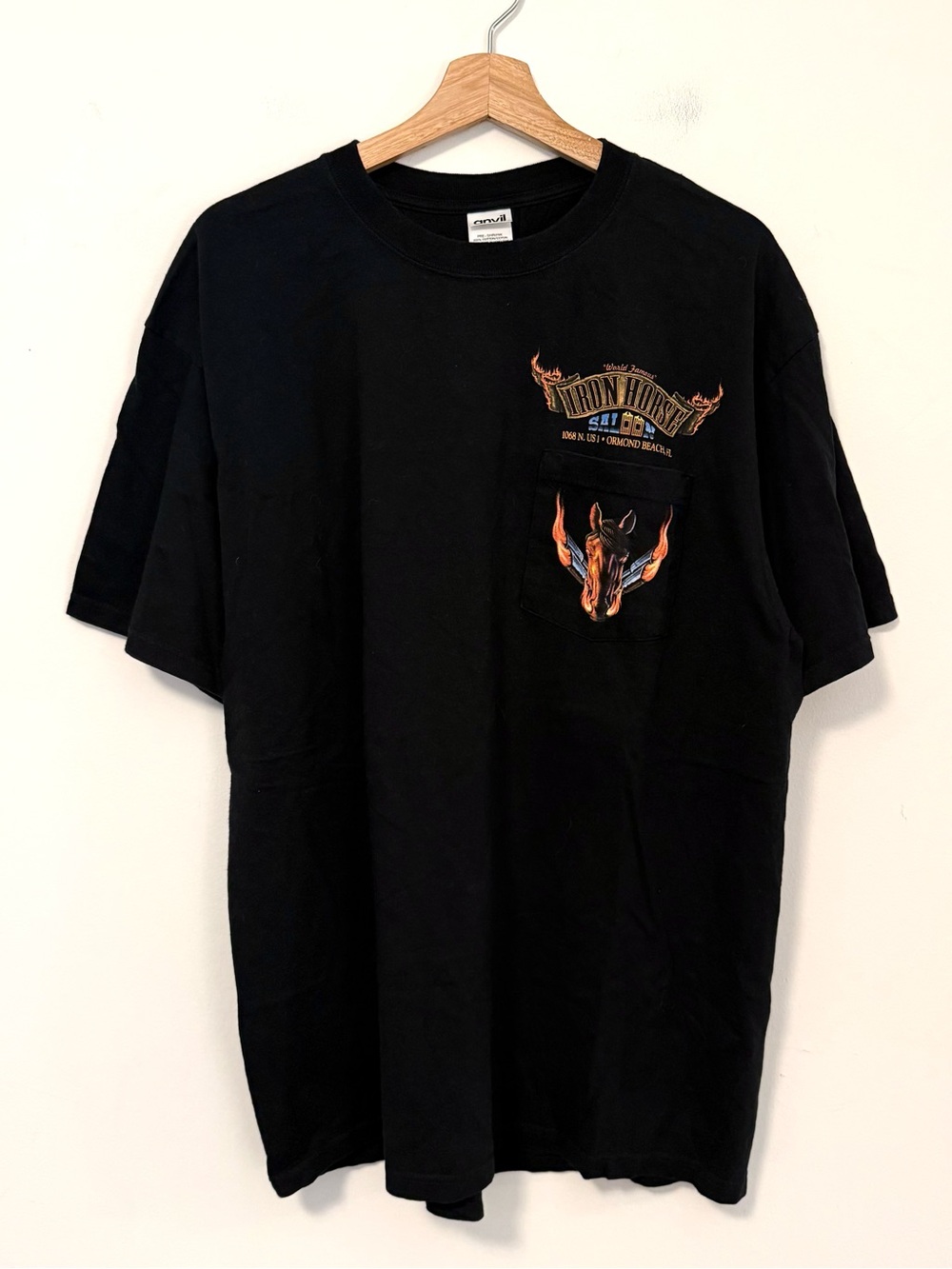VTG Iron Horse Saloon Bike Week 2006 Motorcycle Flames Graphic Tee